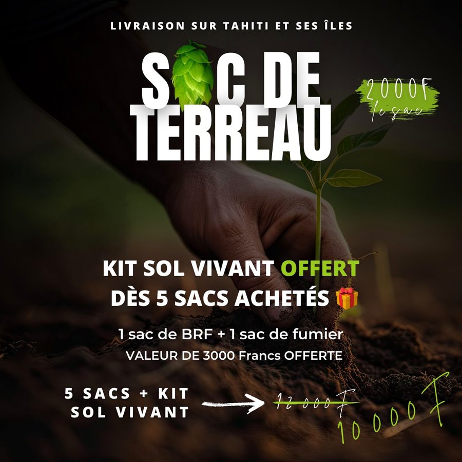Sac de terreau 35 kg à Tahiti
